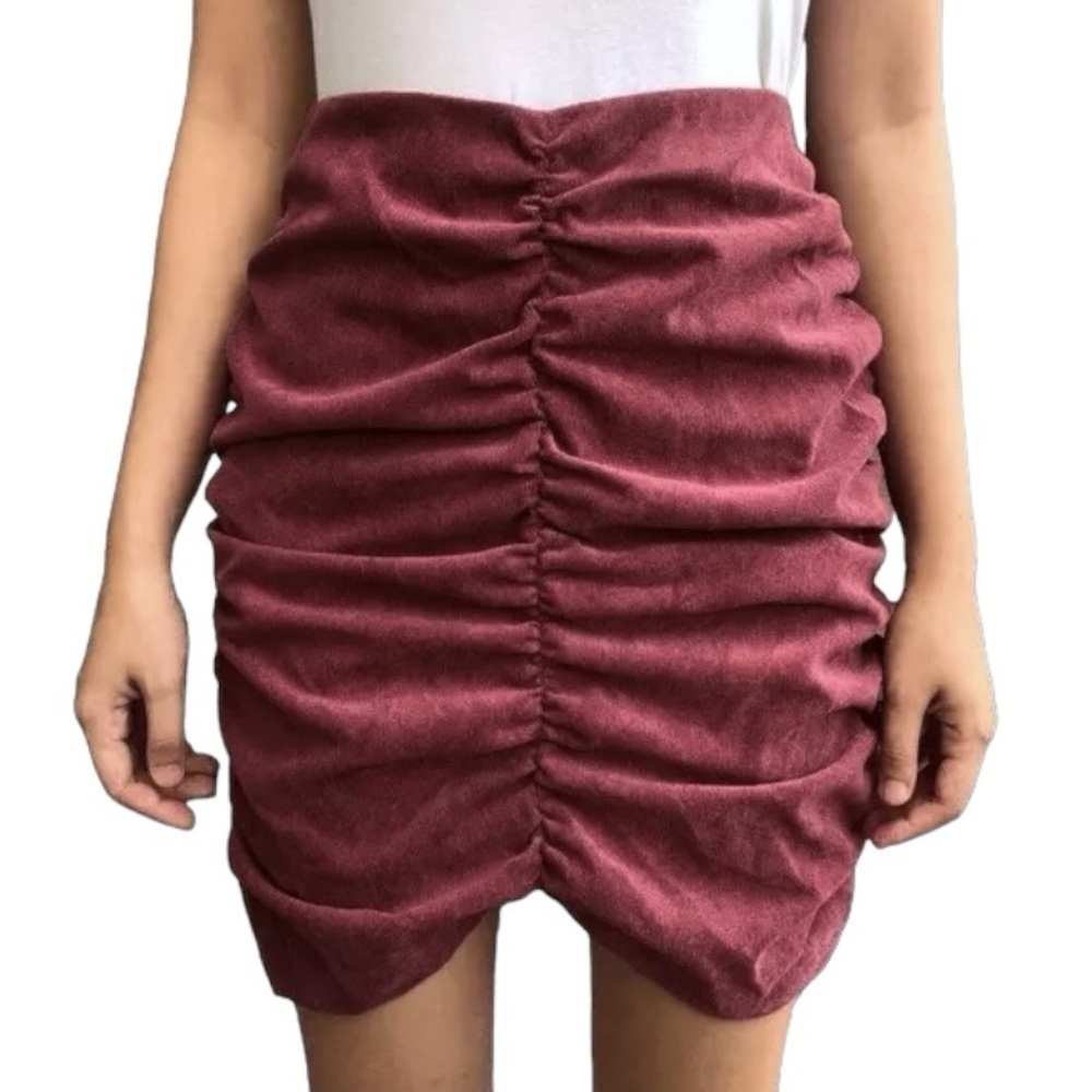 NWT ZARA Ruched Mini Skirt Size Large